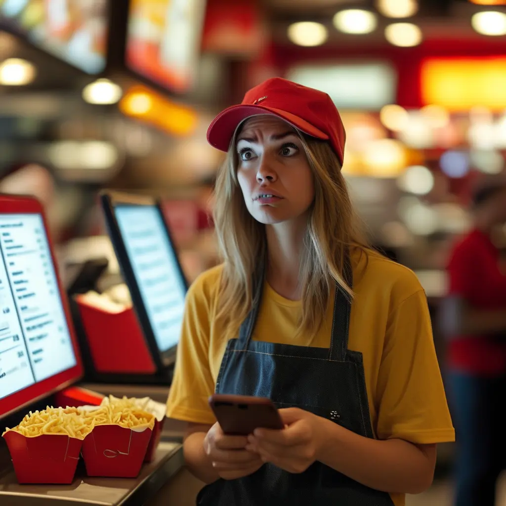 Atendente sem saber o que responder